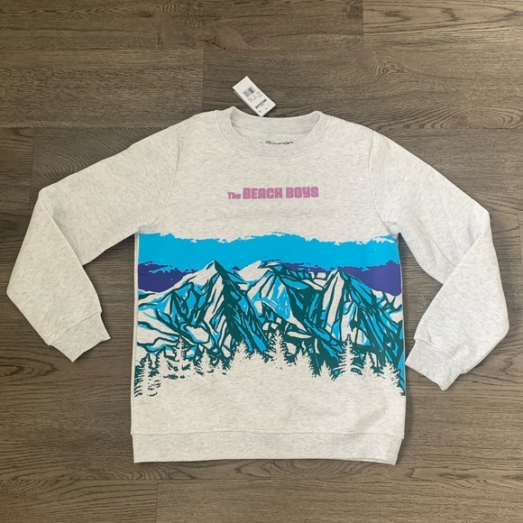 The Beach Boys Mountain Graphic Sweatshirt - Size M - Gray - NWT - Picture 4 of 8